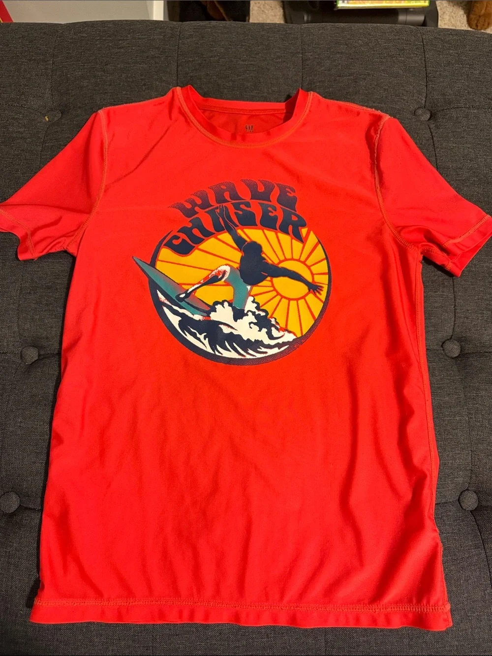 GAP Swim Orange/Red 'Wave Chaser' Surf Graphic Tee